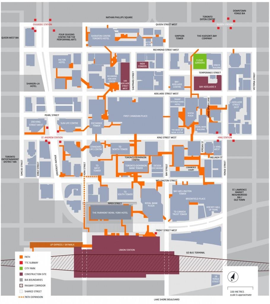 แผนที่ของทางการเงินเขตโตรอนโต