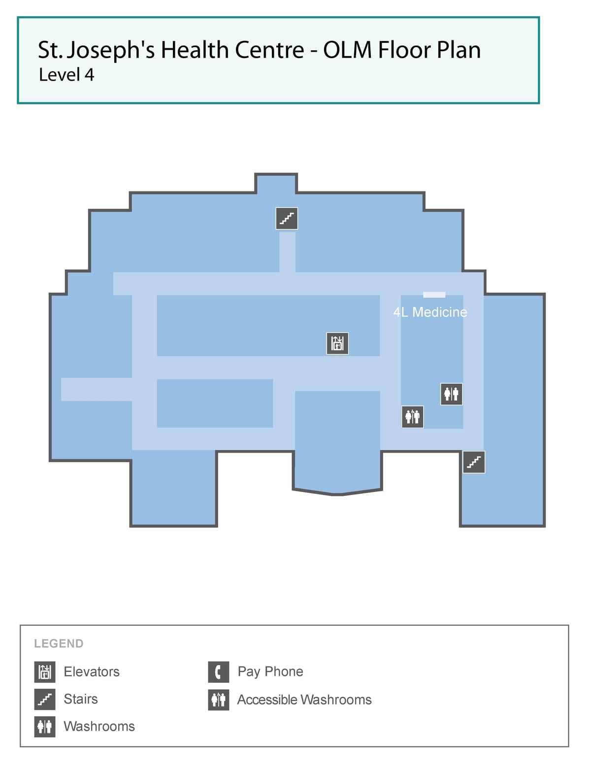 แผนที่ของเซนต์โจเซฟสุขภาพของศูนย์กลางโตรอนโต OLM ระดับ 4