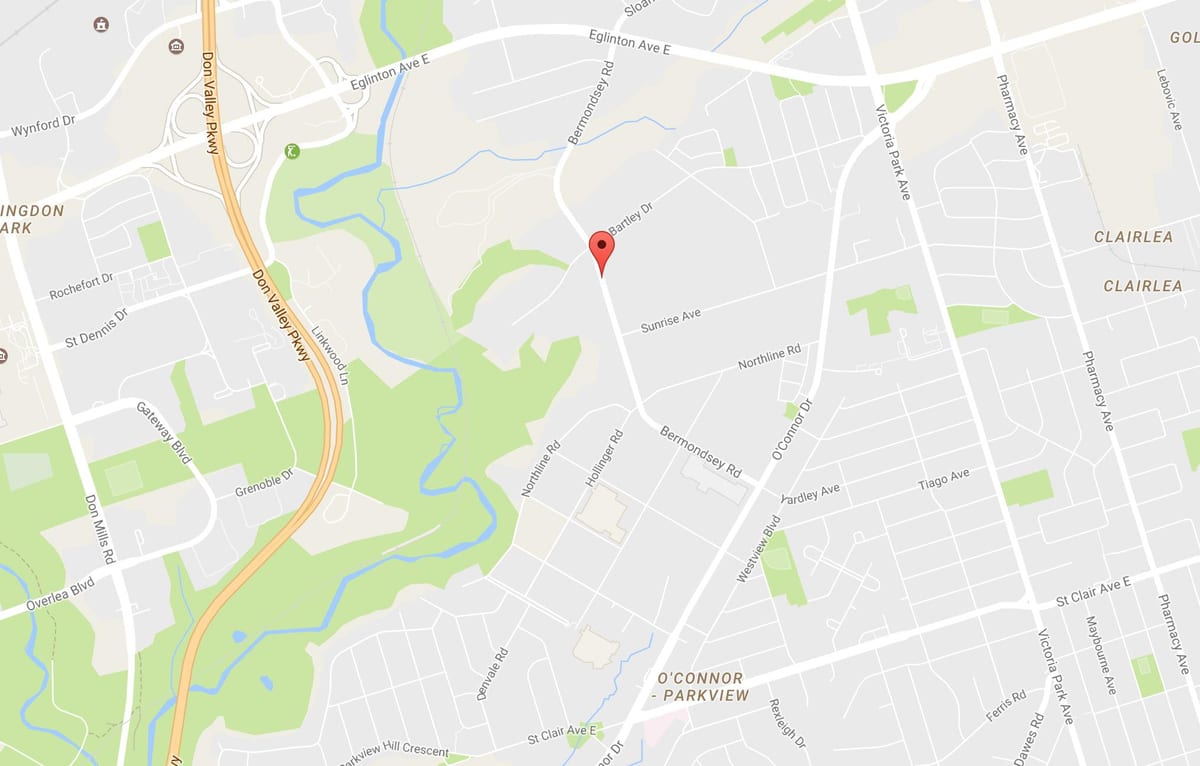 แผนที่ของ Bermondsey เฝ้าระวังโตรอนโต