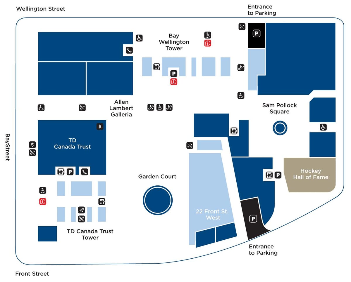 แผนที่ของ Brookfield ที่ร้านโตรอนโต