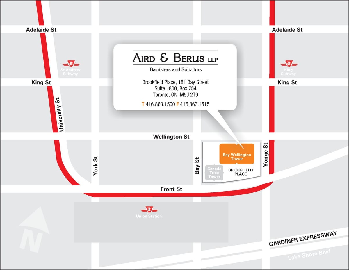 แผนที่ของ Brookfield ที่โตรอนโตเมือง