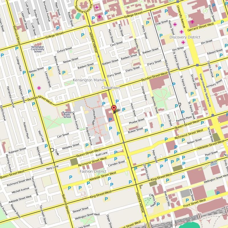 แผนที่ของ Chinatown โตรอนโต