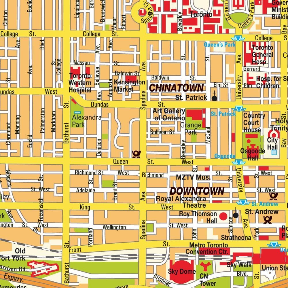 แผนที่ของ Chinatown canada. kgm