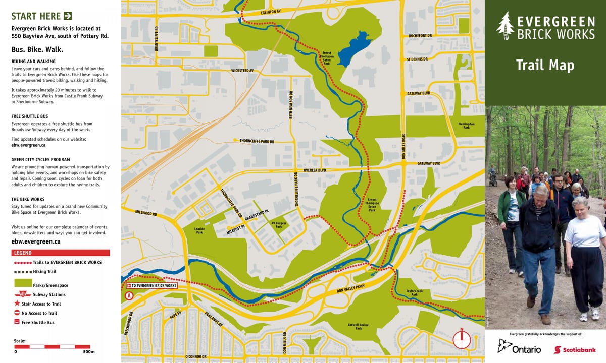 แผนที่ของ Evergreen Brickworks โตรอนโต