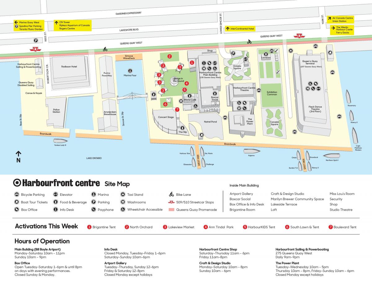 แผนที่ของ Harbourfront ศูนย์กลางลานจอดรถ