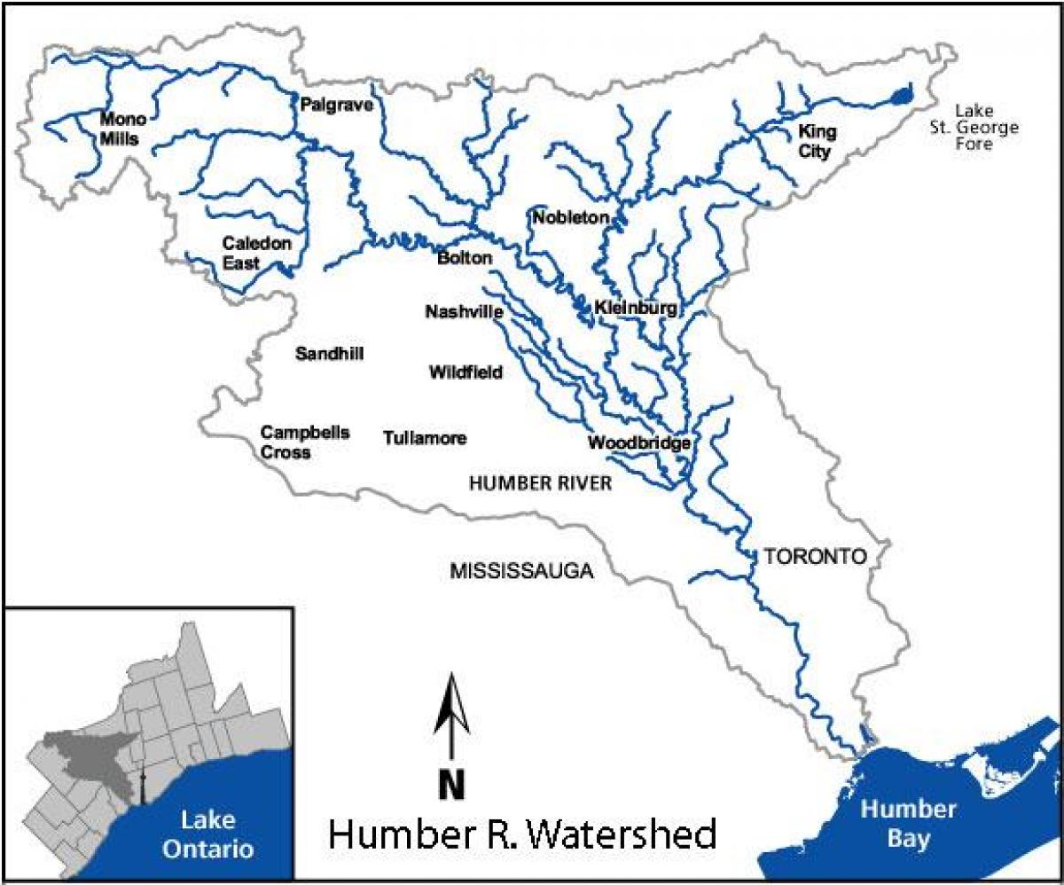 แผนที่ของ Humber แม่น้ำ