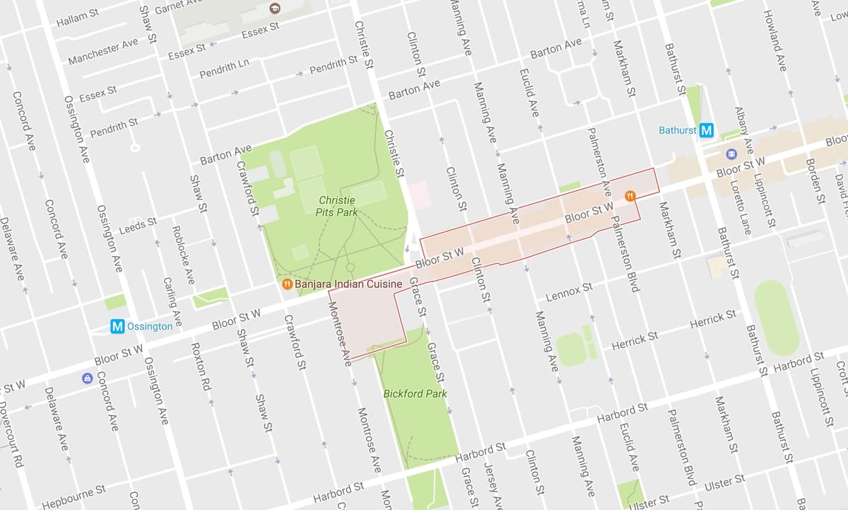 แผนที่ของ Koreatown เฝ้าระวังโตรอนโต