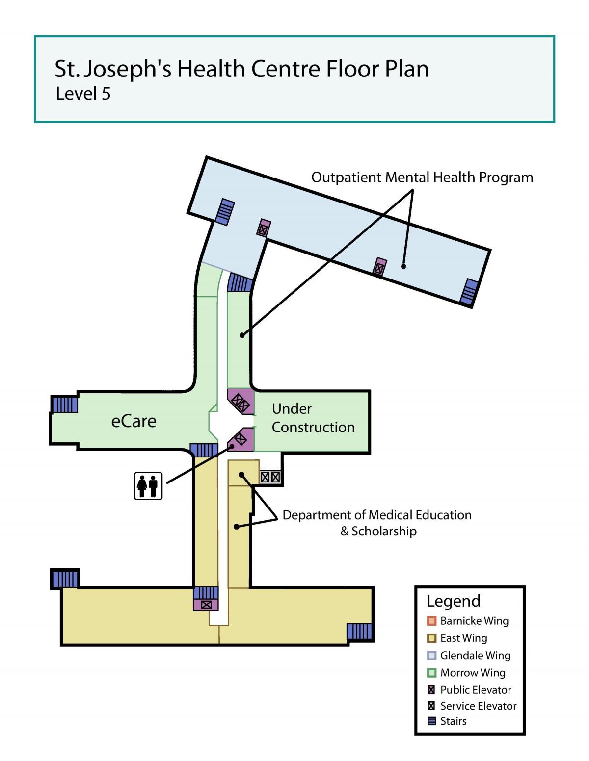 แผนที่ของเซนต์โจเซฟสุขภาพของศูนย์กลางโตรอนโตอยู่ในระดับ 5