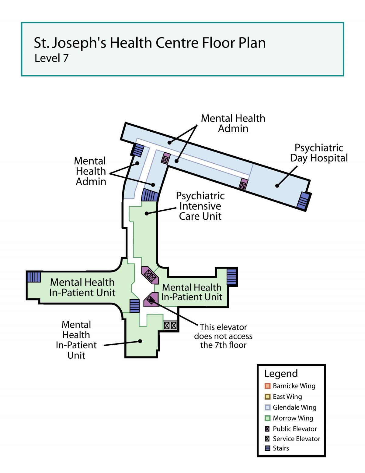 แผนที่ของเซนต์โจเซฟสุขภาพของศูนย์กลางโตรอนโตอยู่ในระดับ 7
