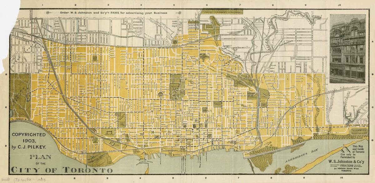 แผนที่ของเมืองของโตรอนโต 1903