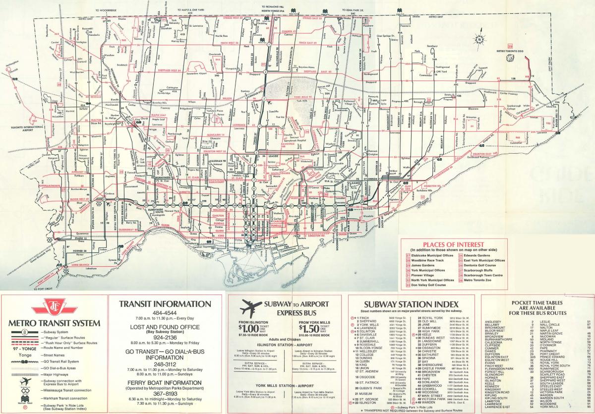 แผนที่ของโตรอนโต 1976