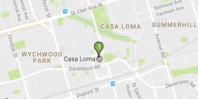 แผนที่ของคาซ่า Loma โตรอนโต
