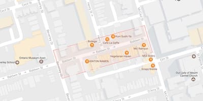 แผนที่หมู่บ้านบาลด์วินเฝ้าระวังโตรอนโต