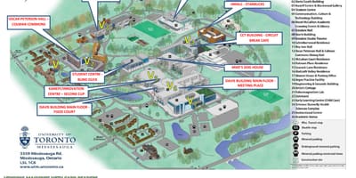 แผนที่ของมหาวิทยาลัยของโตรอนโต Mississauga มหาวิทยาลัยอาหารการบริการ