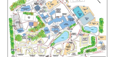 แผนที่ของมหาวิทยาลัยของโตรอนโต Mississauga ลานจอดรถ