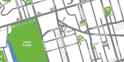 แผนที่ของโรสโตรอนโตมุมมองภาพรวม