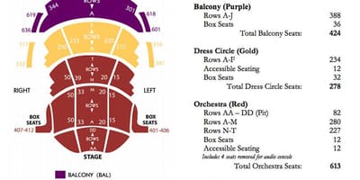 แผนที่ของอยู่งานศิลปะศูนย์กลาง seating