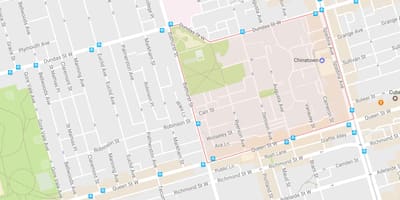แผนที่ของอเล็กซานดร้าวนสาธารณะเฝ้าระวังโตรอนโต