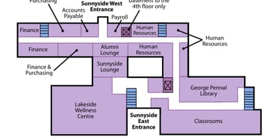 แผนที่ของเซนต์โจเซฟสุขภาพของศูนย์กลางโตรอนโตซันนี่ไซด์ระดับ 1