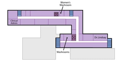 แผนที่ของเซนต์โจเซฟสุขภาพของศูนย์กลางโตรอนโตซันนี่ไซด์อยู่ในระดับ 4