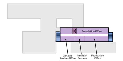 แผนที่ของเซนต์โจเซฟสุขภาพของศูนย์กลางโตรอนโตซันนี่ไซด์อยู่ในระดับ 5