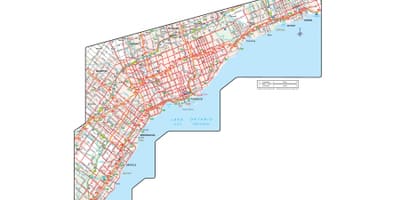 แผนที่ของทางการเดินของ canada. kgm