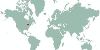 แผนที่ของโตรอนโตบนโลก