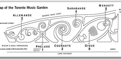 แผนที่ของโตรอนโตองเพลงสวน