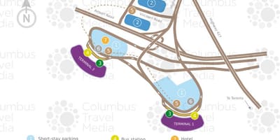 แผนที่ของโตรอนโตเพียร์สันสนามบิน
