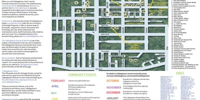 แผนที่ของ Cabbagetown เหตุการณ์โตรอนโต