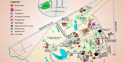 แผนที่ของ Centennial วนสาธารณะเรือนกระจกโตรอนโต