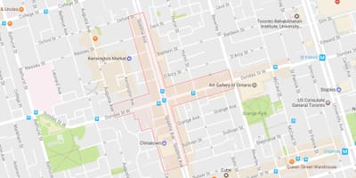 แผนที่ของ Chinatown เฝ้าระวังโตรอนโต
