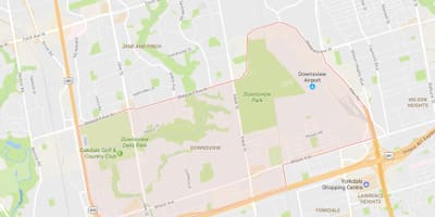 แผนที่ของ Downsview เฝ้าระวังโตรอนโต