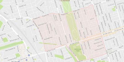 แผนที่ของ Earlscourt เฝ้าระวังโตรอนโต
