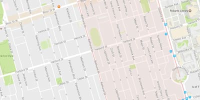 แผนที่ของ Harbord หมู่บ้านละแวกนี้โตรอนโต