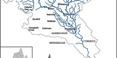 แผนที่ของ Humber แม่น้ำ