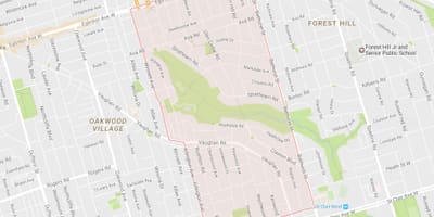 แผนที่ของ Humewood–Cedarvale เฝ้าระวังโตรอนโต