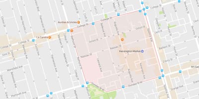 แผนที่ของ Kensington ตลาดละแวกนี้โตรอนโต