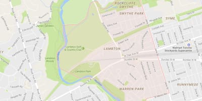 แผนที่ของ Lambton เฝ้าระวังโตรอนโต