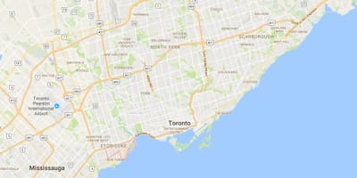 แผนที่ของ Mimico เขตโตรอนโต