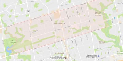 แผนที่ของ Newtonbrook เฝ้าระวังโตรอนโต