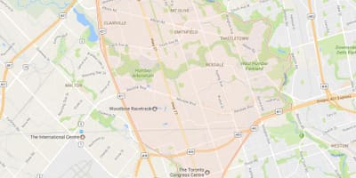 แผนที่ของ Rexdale เฝ้าระวังโตรอนโต
