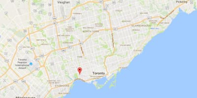 แผนที่ของ Roncesvalles เขตโตรอนโต