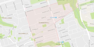 แผนที่ของ Summerhill เฝ้าระวังโตรอนโต