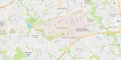 แผนที่ของ Willowdale เฝ้าระวังโตรอนโต
