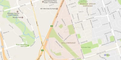 แผนที่ของ Willowridge เฝ้าระวังโตรอนโต