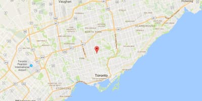 แผนที่ของ Yonge และ Eglinton เขตโตรอนโต