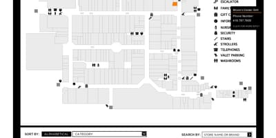 แผนที่ของ Yorkdale ซื้อของศูนย์กลาง