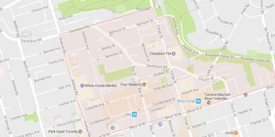 แผนที่ของ Yorkville เฝ้าระวังโตรอนโต