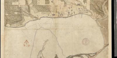 แผนที่ของดินแดนแห่งนิวยอร์กโตรอนโตเป็นคนแรก centure 1787-1884
